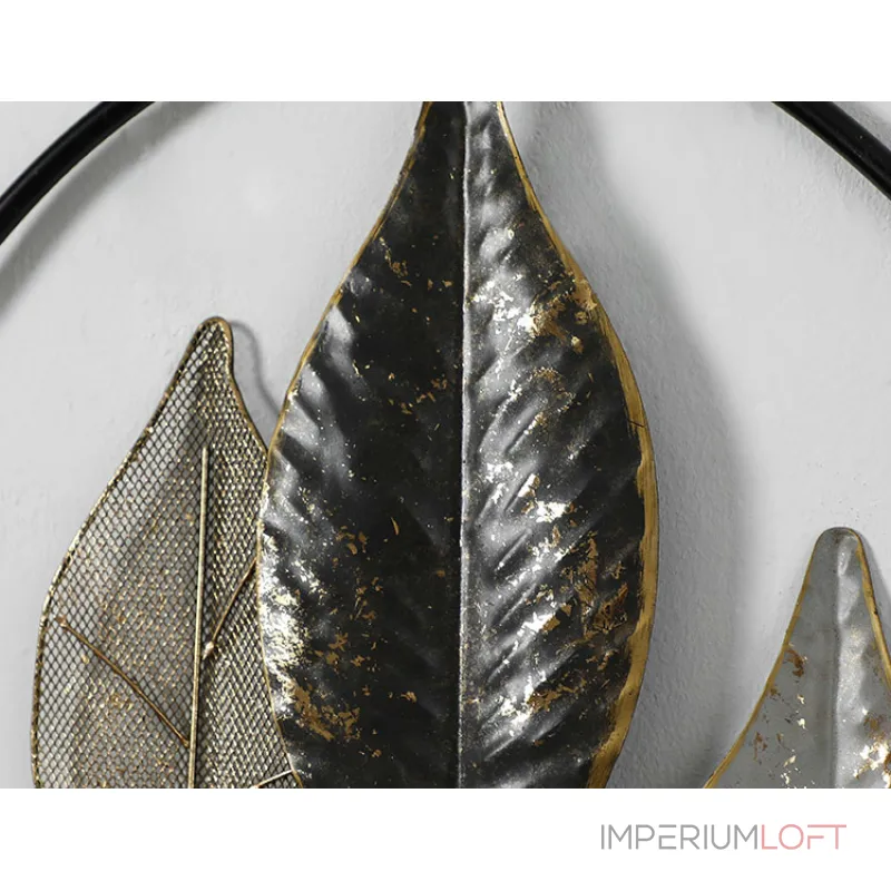 Дизайнерский настенный декор листья в рамке LaLume-KKK00204 от ImperiumLoft