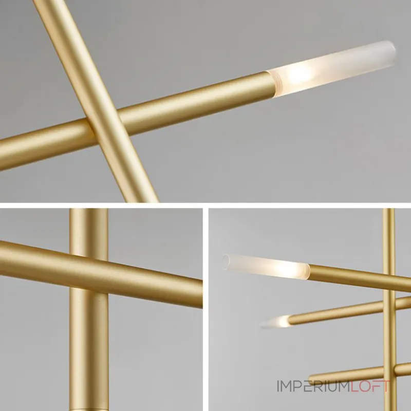 Люстра на штанге TRAVERSE H90 Gold