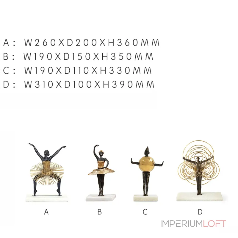 Дизайнерская скульптура балерины LaLume-SKT00168 от ImperiumLoft Дизайнерская скульптура балерины LaLume-SKT00168 от ImperiumLoft