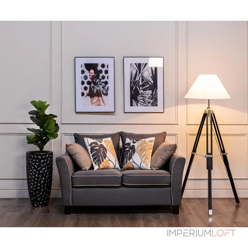 Кашпо жемчужно-черное ZS-C785BL-34 от ImperiumLoft