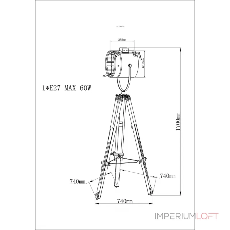 Торшер прожектор на треноге K2KM018F от ImperiumLOFT от ImperiumLoft Торшер прожектор на треноге K2KM018F от ImperiumLOFT от ImperiumLoft