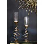 Подсвечник на металлической ножке (золотой) 2K166208G от ImperiumLoft