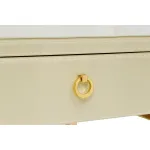 Тумбочка с выдвижным ящиком и стеклянными панелями бежевая KFC763E7 от ImperiumLoft