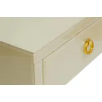 Тумбочка с выдвижным ящиком и стеклянными панелями бежевая KFC763E7 от ImperiumLoft