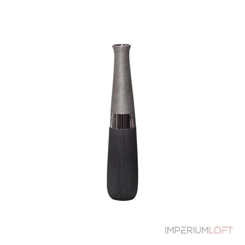Ваза керамическая черная с серебром 18H7734S-2 от ImperiumLoft Ваза керамическая черная с серебром 18H7734S-2 от ImperiumLoft