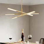 Люстра на штанге ORTON на 3 D96 Gold