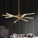 Люстра на штанге ORTON на 3 D96 Gold