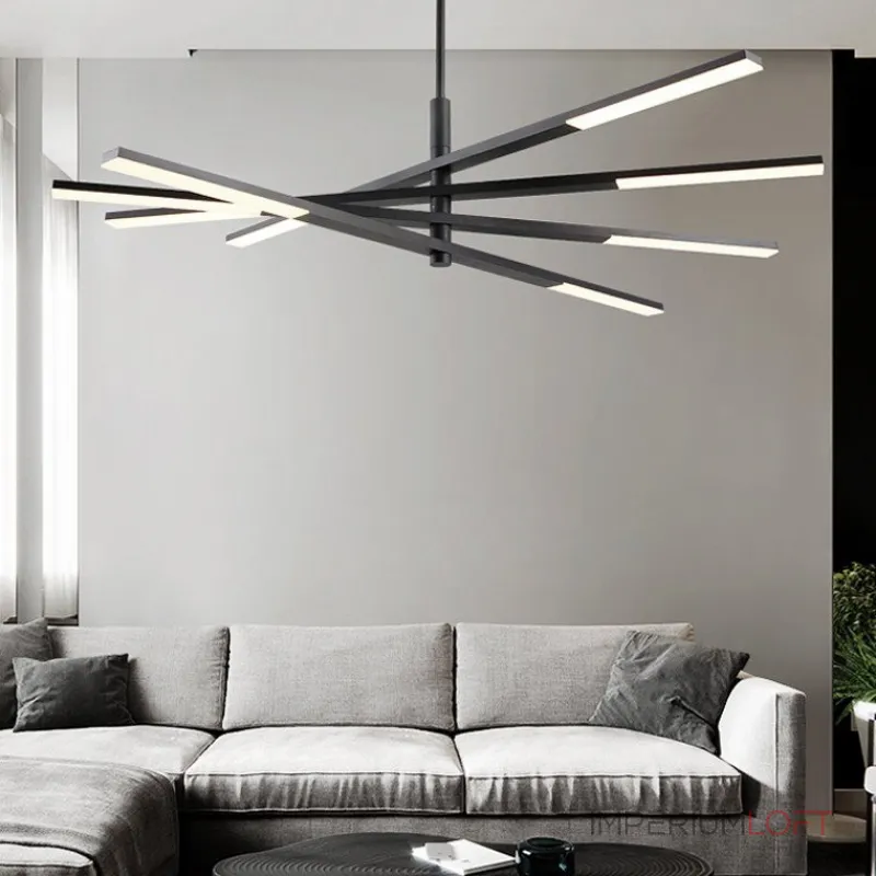 Люстра на штанге ORTON на 3 D96 Gold