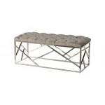 Банкетка серая велюровая GY-BEN7834-GR от ImperiumLoft