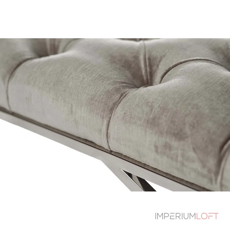 Банкетка серая велюровая GY-BEN7834-GR от ImperiumLoft Банкетка серая велюровая GY-BEN7834-GR от ImperiumLoft