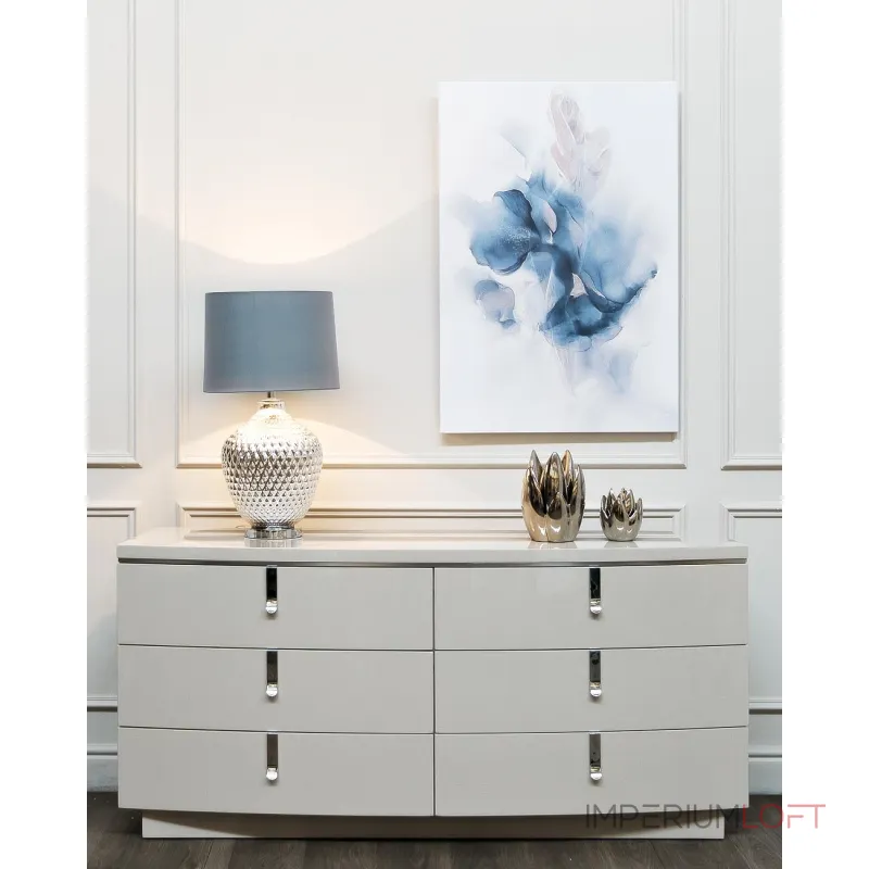 Ваза стеклянная дымчато-белая 35BB-4670WS от ImperiumLoft Ваза стеклянная дымчато-белая 35BB-4670WS от ImperiumLoft