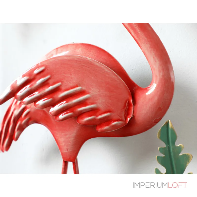 Дизайнерский настенный декор фламинго в рамке LaLume-KKK00131 от ImperiumLoft