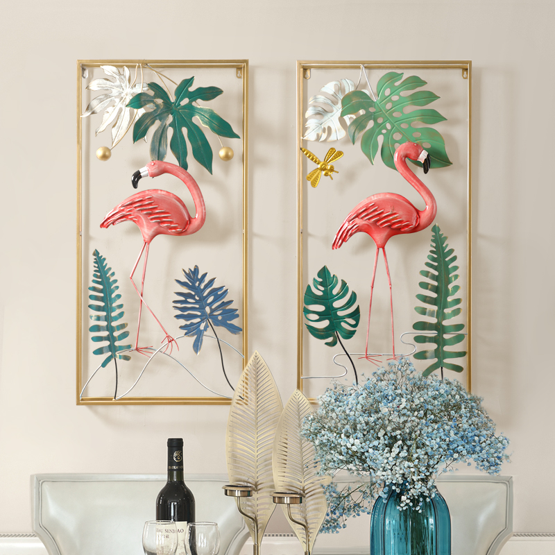 Дизайнерский настенный декор фламинго в рамке LaLume-KKK00131 от ImperiumLoft