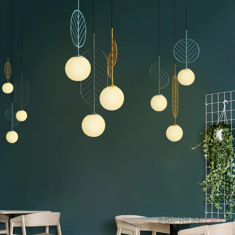 Подвесной светильник LEAF B Голубой от ImperiumLoft