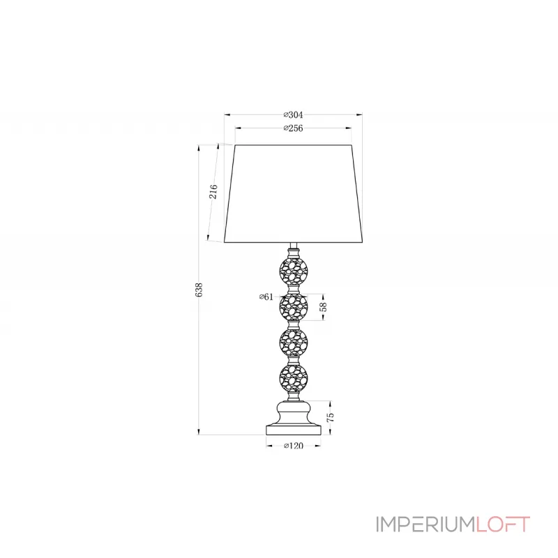 Лампа настольная (белый абажур) 22-86642 от ImperiumLoft