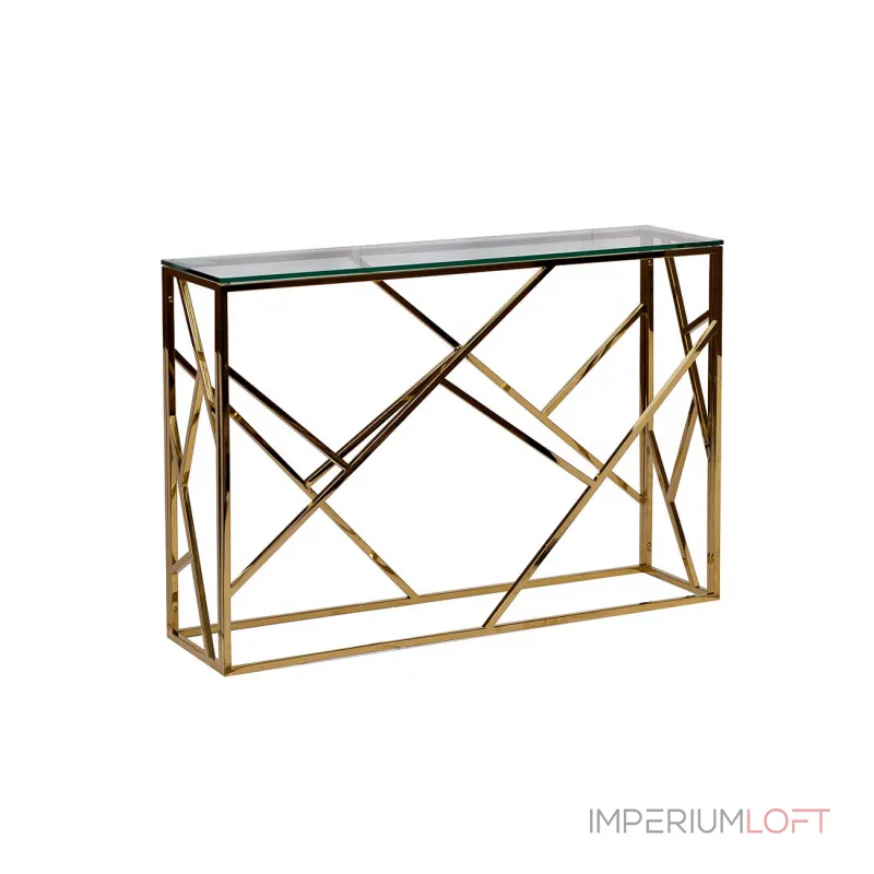 Консоль со стеклянной столешницей Голд GY-CST2051214GOLD от ImperiumLoft