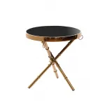 Столик журнальный металлический круглый золотой 13RX6035-GOLD от ImperiumLoft
