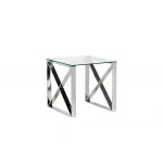 Столик журнальный квадратный с прозрачным стеклом (цвет хром) 47ED-ET008 от ImperiumLoft