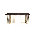 Стол обеденный коричневый (искусственный мрамор) 33FS-DT1800-PG от ImperiumLoft