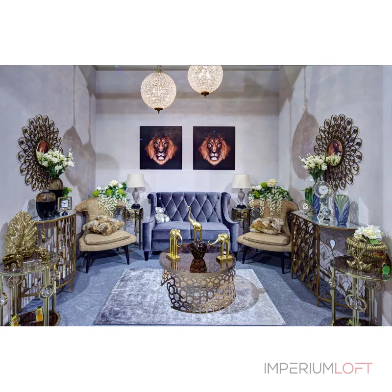 Стол журнальный круглый 13RXCT8012-GOLD от ImperiumLoft