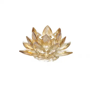 Хрустальный подсвечник золотистый X110279G