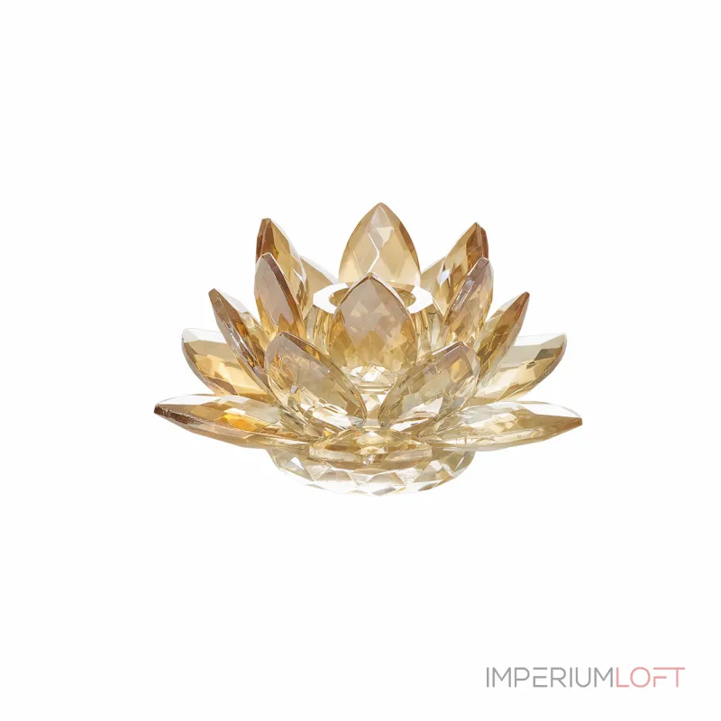 Хрустальный подсвечник золотистый X110279G от ImperiumLoft Хрустальный подсвечник золотистый X110279G от ImperiumLoft