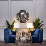 Стол журнальный с прозрачным стеклом (хром) 13RXCT3104-SILVER от ImperiumLoft