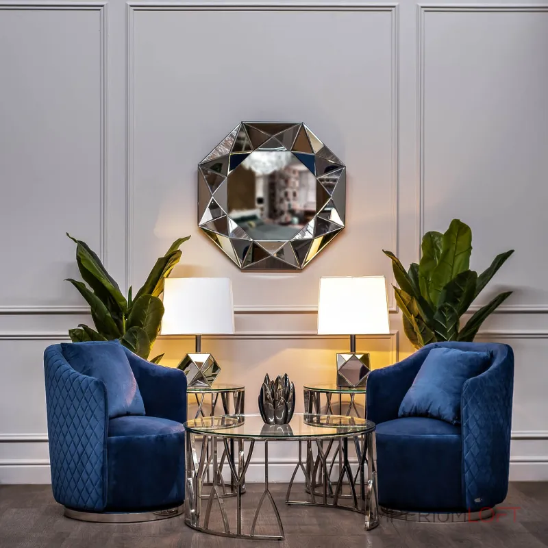 Стол журнальный с прозрачным стеклом (хром) 13RXCT3104-SILVER от ImperiumLoft Стол журнальный с прозрачным стеклом (хром) 13RXCT3104-SILVER от ImperiumLoft