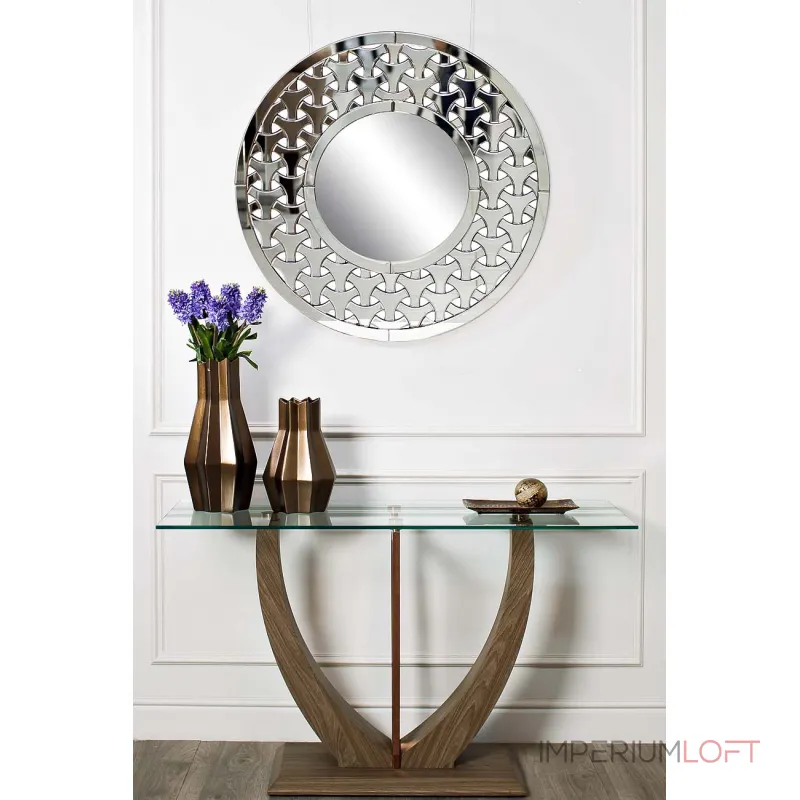 Консоль со стеклом бежевая 30B-791-2 от ImperiumLoft Консоль со стеклом бежевая 30B-791-2 от ImperiumLoft