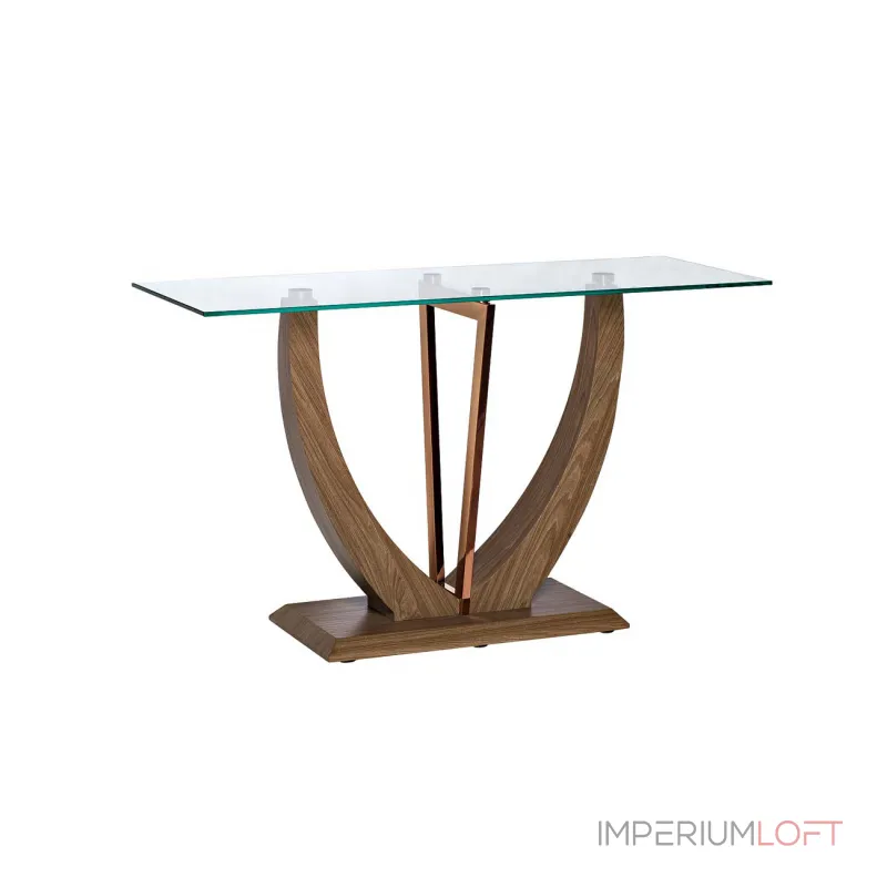 Консоль со стеклом бежевая 30B-791-2 от ImperiumLoft Консоль со стеклом бежевая 30B-791-2 от ImperiumLoft