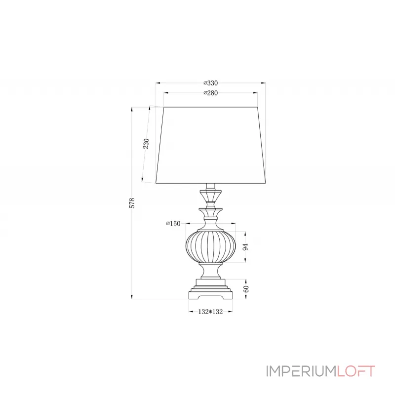 Лампа настольная (бежевый абажур) 22-86946 от ImperiumLoft