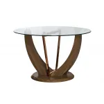 Стол обеденный со стеклом круглый 30F-908 от ImperiumLoft