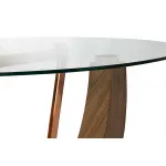 Стол обеденный со стеклом круглый 30F-908 от ImperiumLoft