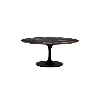 Стол обеденный овальный черный 33FS-DT3056-BL