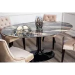 Стол обеденный овальный черный 33FS-DT3056-BL от ImperiumLoft