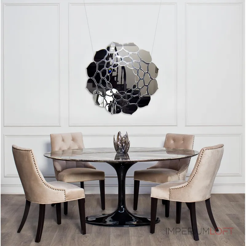 Стол обеденный овальный черный 33FS-DT3056-BL от ImperiumLoft