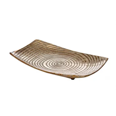 Блюдо керамическое золотое 18H6692S-4