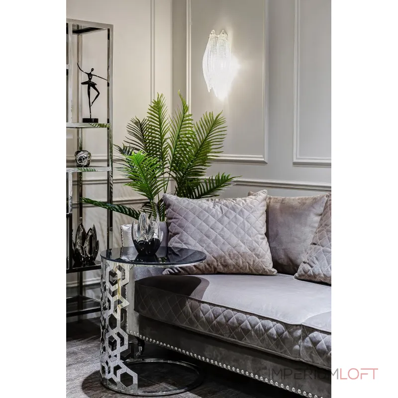 Столик приставной серебряный 13RXET3043-SILVER от ImperiumLOFT от ImperiumLoft