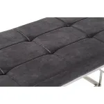 Банкетка велюровая серая 47ED-BEN005-GR от ImperiumLoft