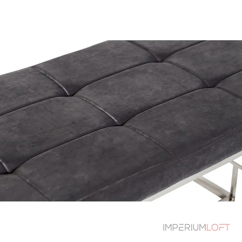 Банкетка велюровая серая 47ED-BEN005-GR от ImperiumLoft