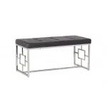 Банкетка велюровая серая 47ED-BEN005-GR от ImperiumLoft