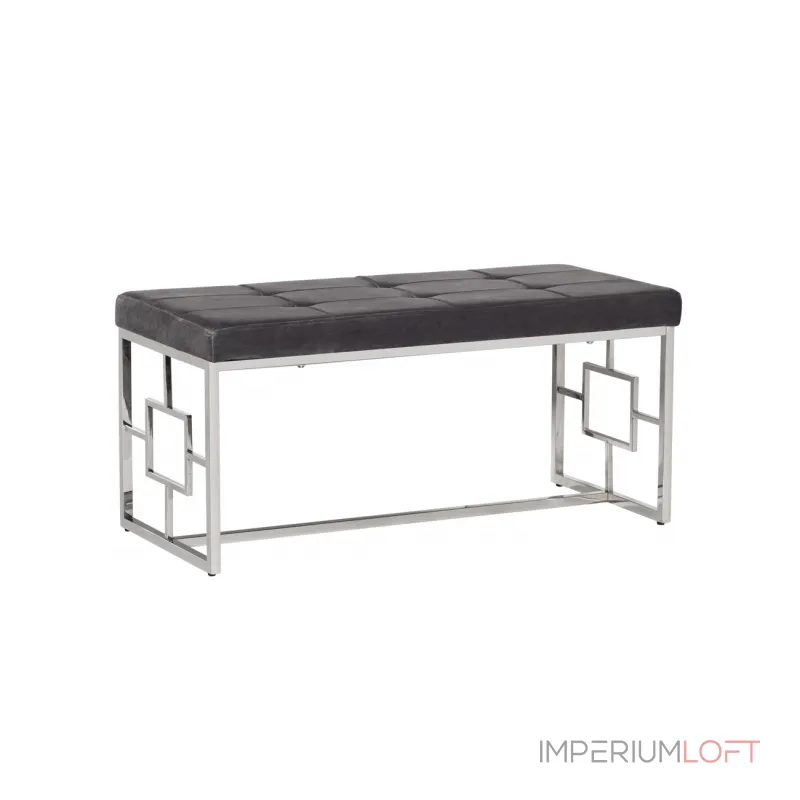 Банкетка велюровая серая 47ED-BEN005-GR от ImperiumLoft