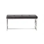 Банкетка велюровая серая 47ED-BEN005-GR от ImperiumLoft