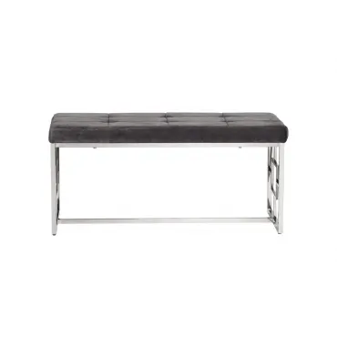 Банкетка велюровая серая 47ED-BEN005-GR