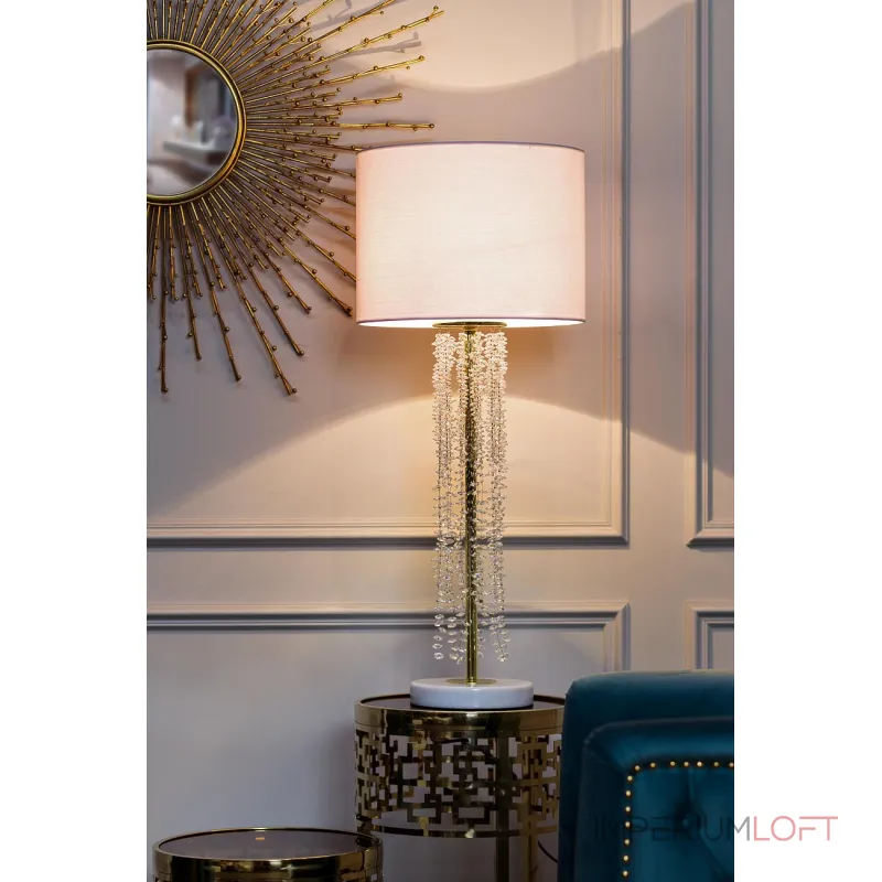 Лампа настольная с кристаллами (белый плафон) K2KR0700T-1 от ImperiumLoft Лампа настольная с кристаллами (белый плафон) K2KR0700T-1 от ImperiumLoft