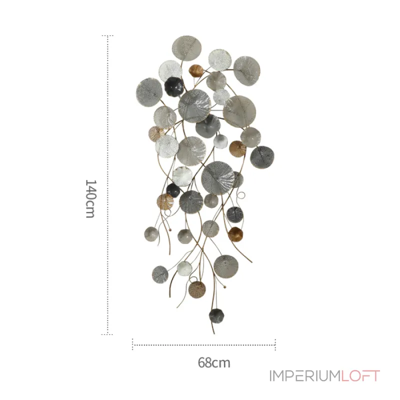 Дизайнерский настенный декор цветы LaLume-KKK00124 от ImperiumLoft