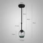 Подвесной светильник ADEL-ONE L1 Cognac Black