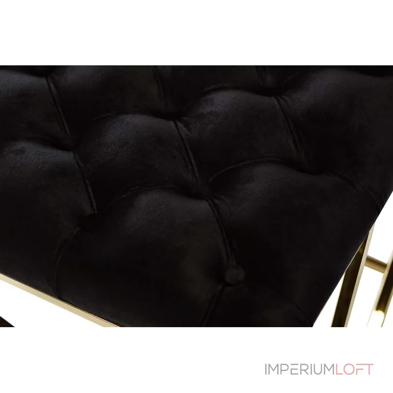 Банкетка черная велюровая GY-BEN7835GOLD-BL от ImperiumLoft