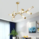 Люстра на штанге RAMOSE А10 Золото