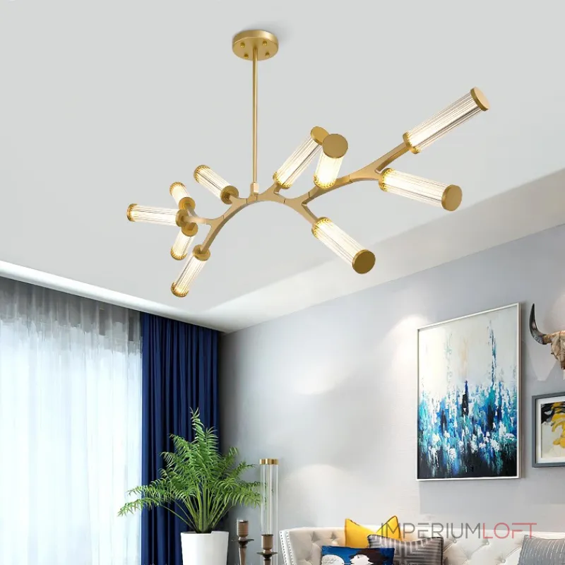 Люстра на штанге RAMOSE А10 Золото